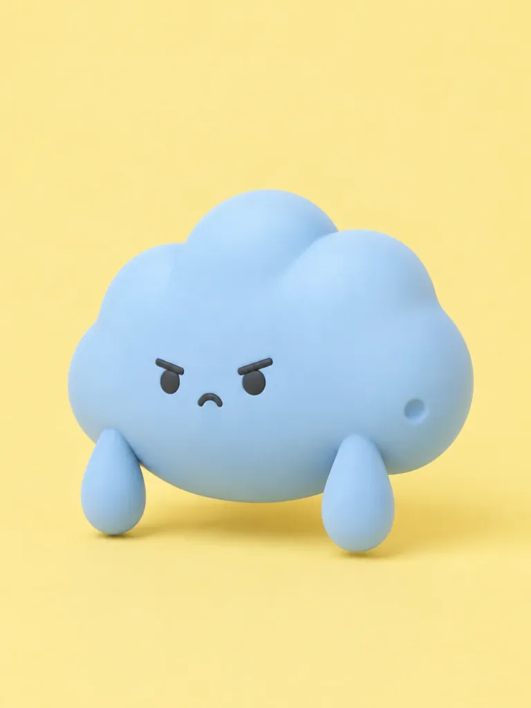 Grumble Cloud in Sky, front view
