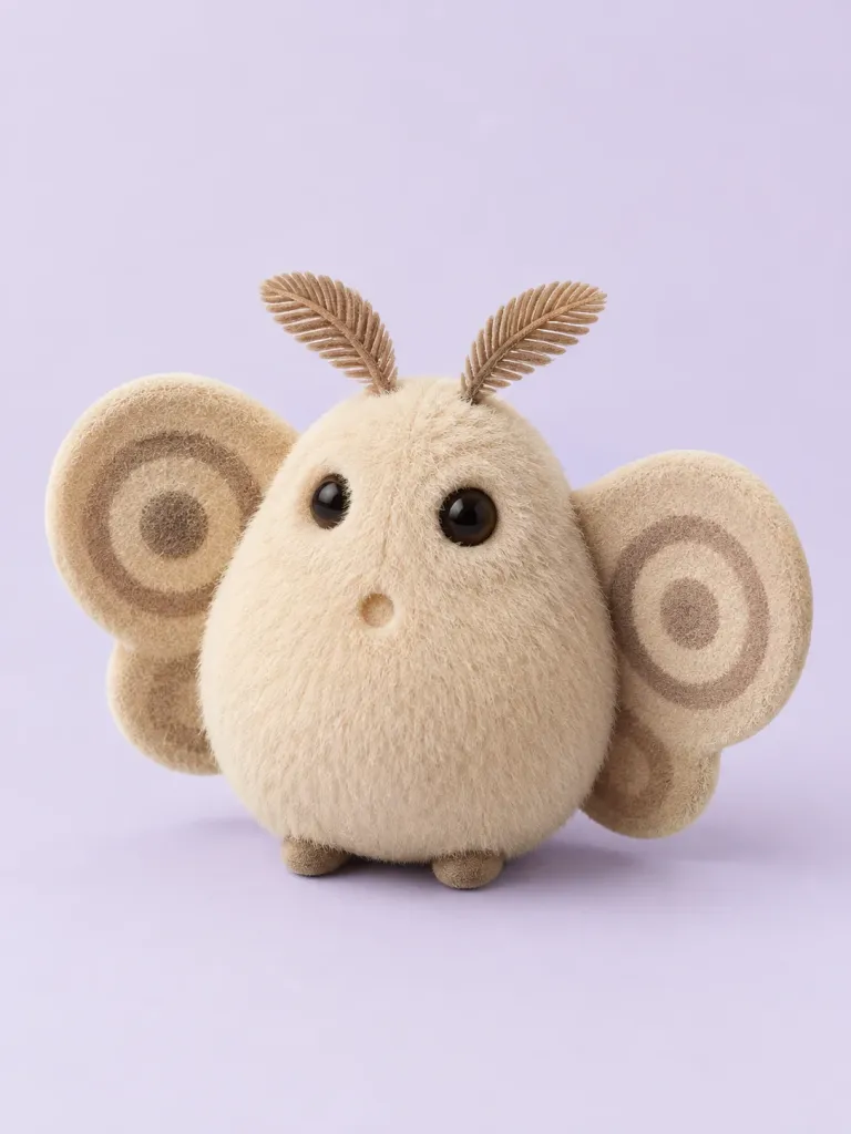 Mabel the Moth in Putty, front view