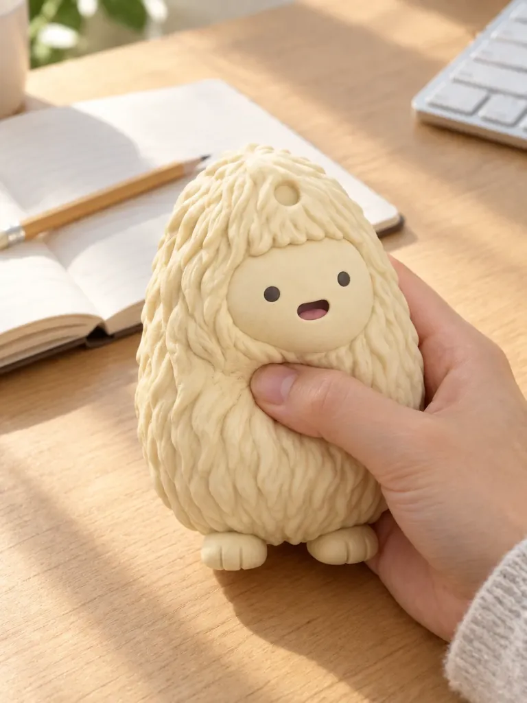Tuftling Yeti on a desk