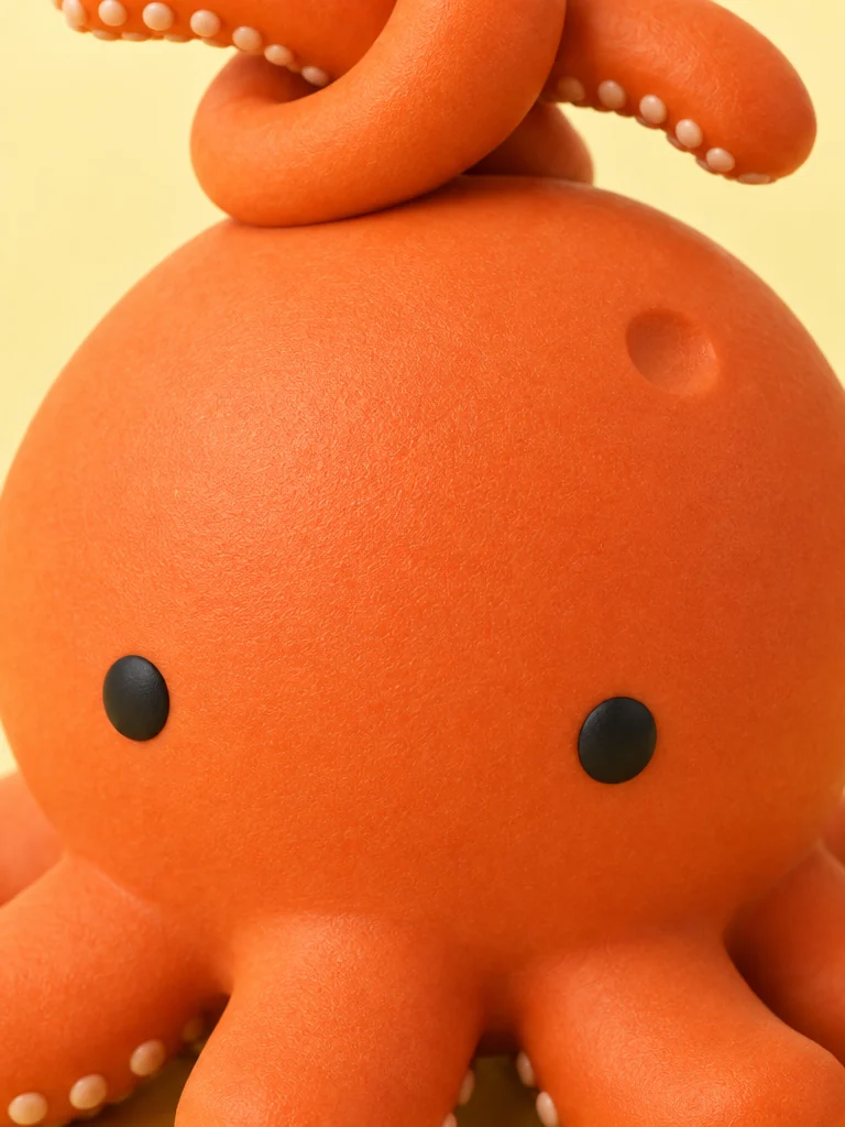 Knotty Octo, close-up of the surface and dent