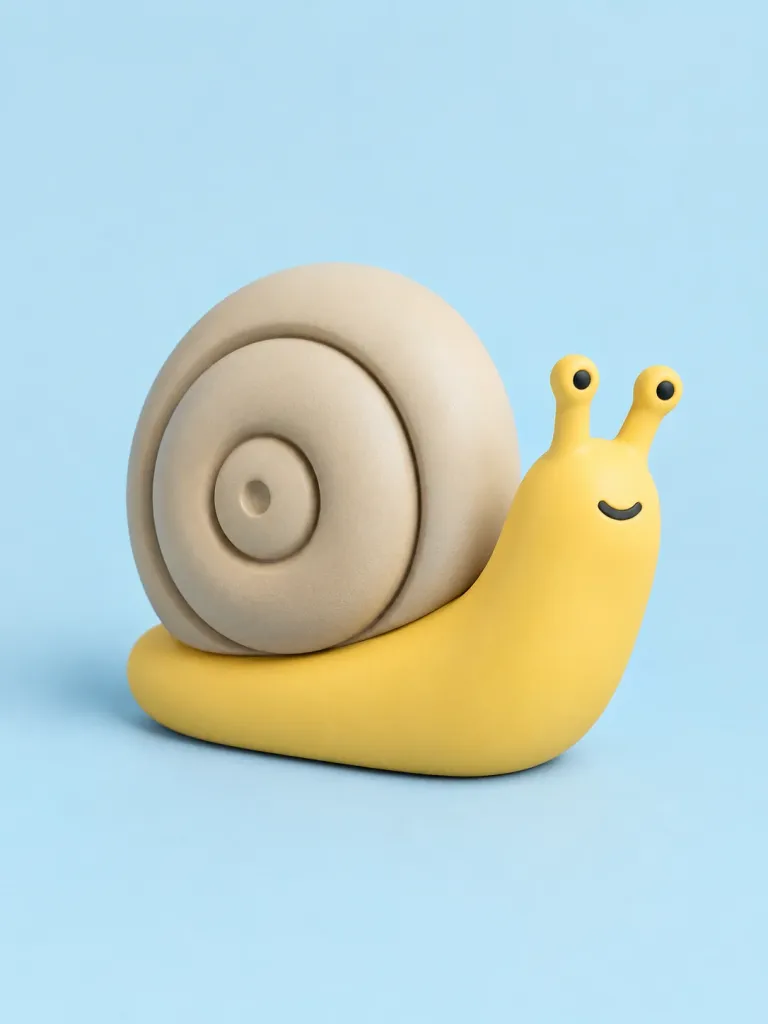 Snailbert in Butter, front view