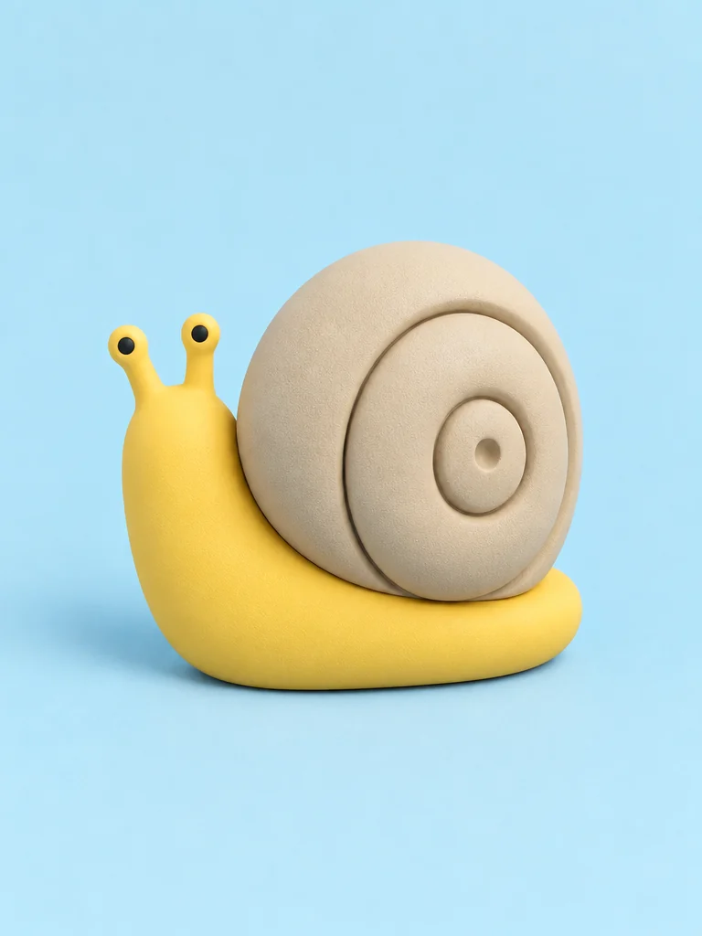 Snailbert, back view