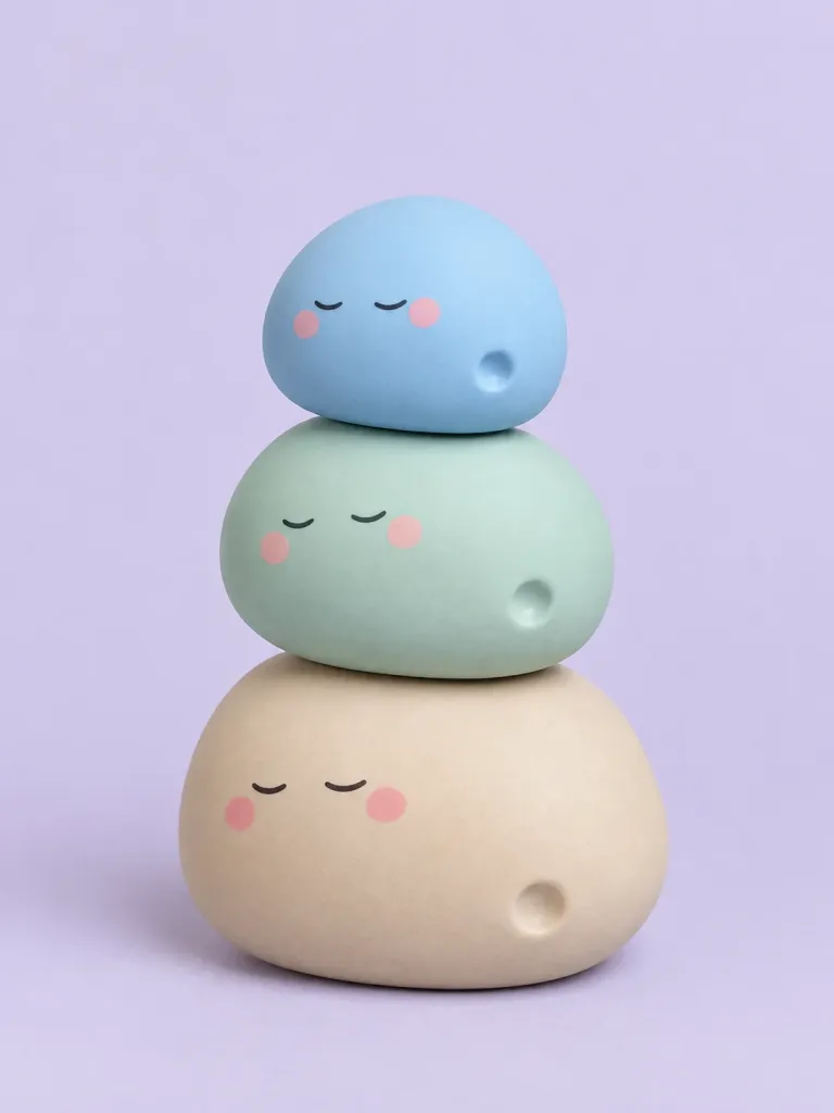 Pebble Pals — Set of 3, front view