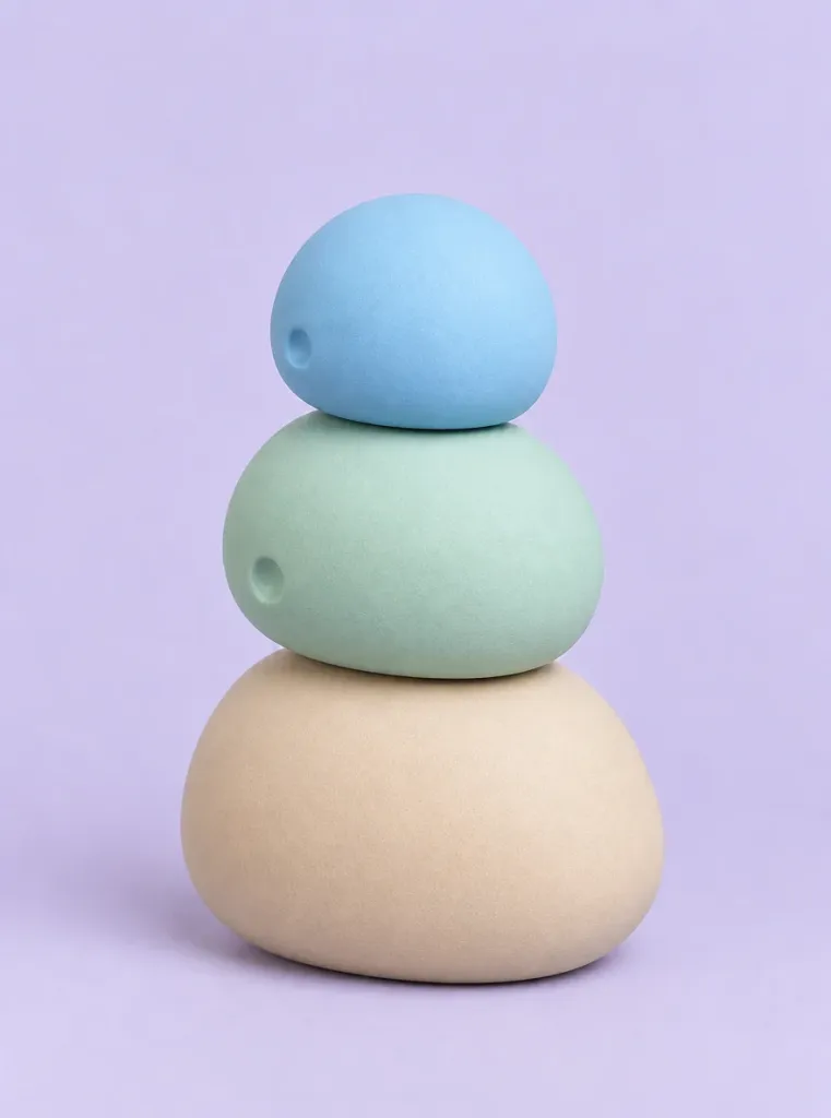 Pebble Pals — Set of 3, back view