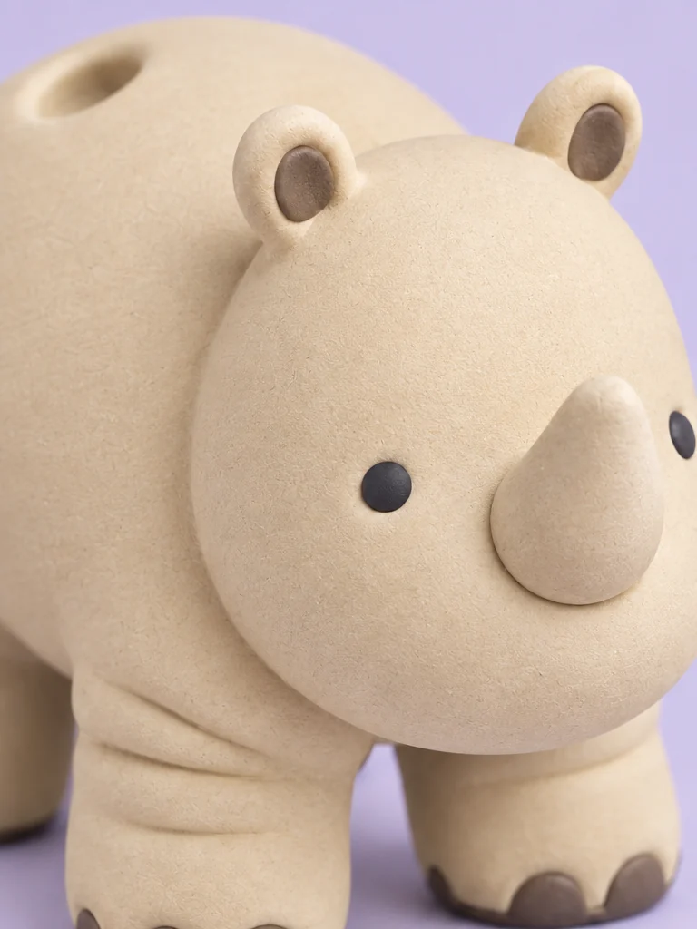 Rocky Rhino, close-up of the surface and dent