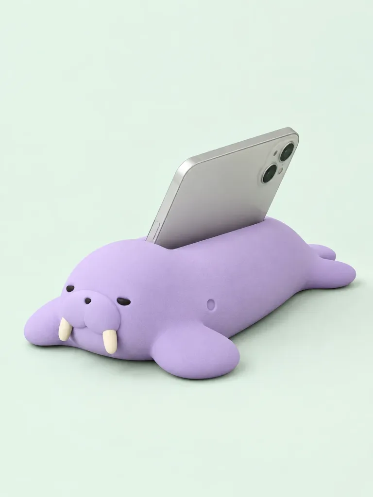 Slump Phone Rest in Lilac, front view
