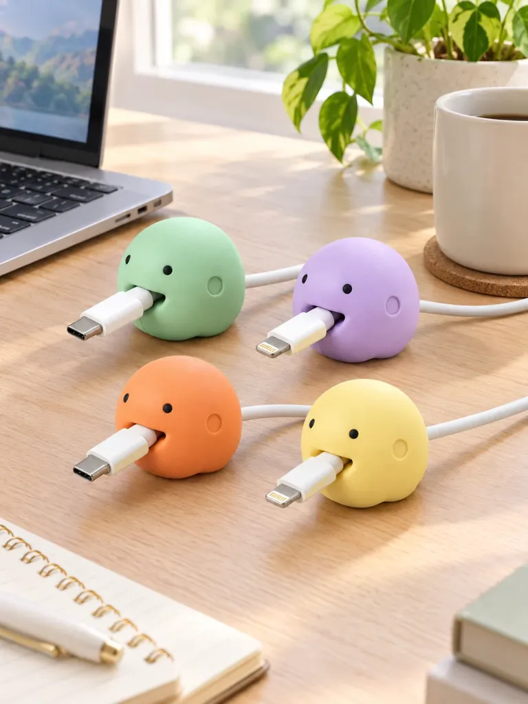 Cable Critters — Set of 4 on a desk