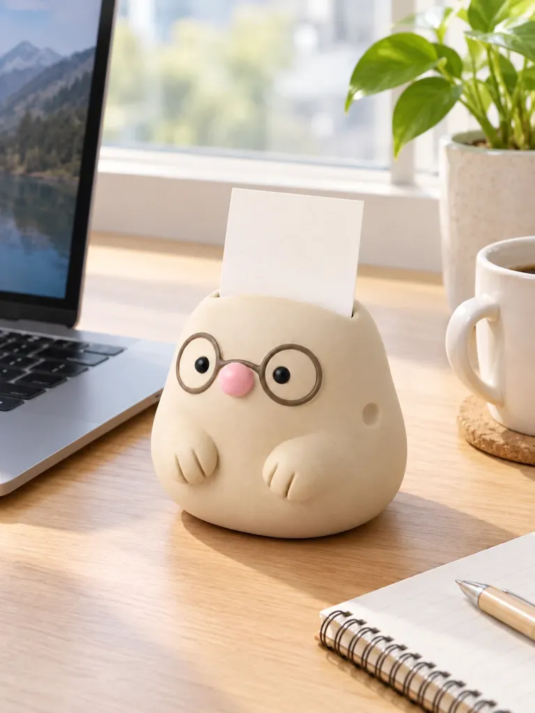 Memo Mole on a desk