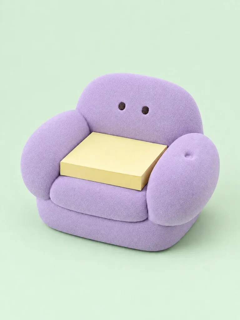 Sticky Note Sofa in Lilac