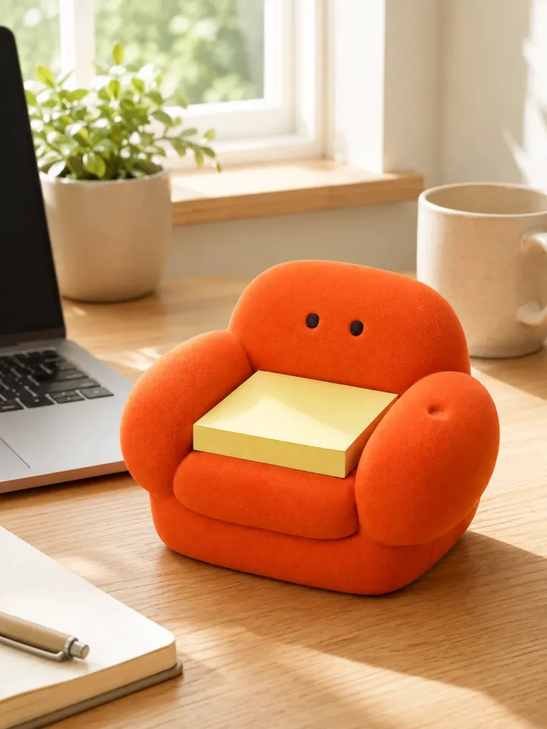 Sticky Note Sofa on a desk