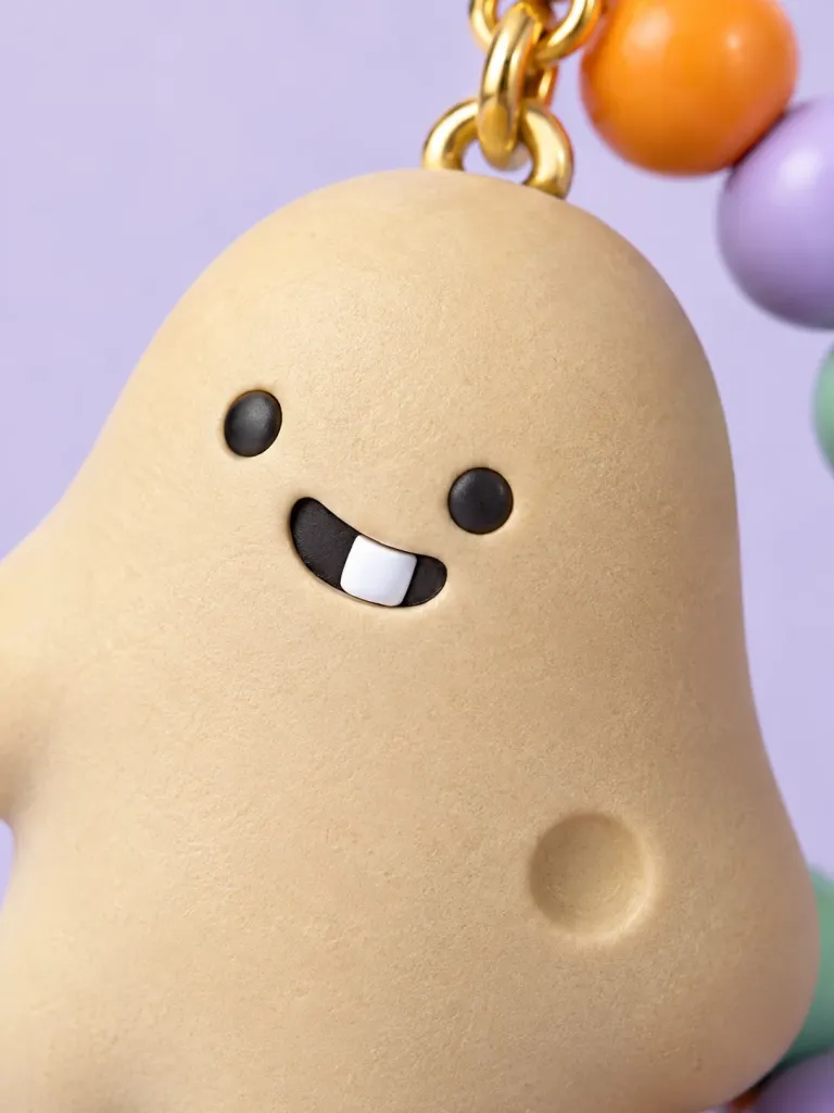 Ghost Bead Charm, close-up of the surface and dent