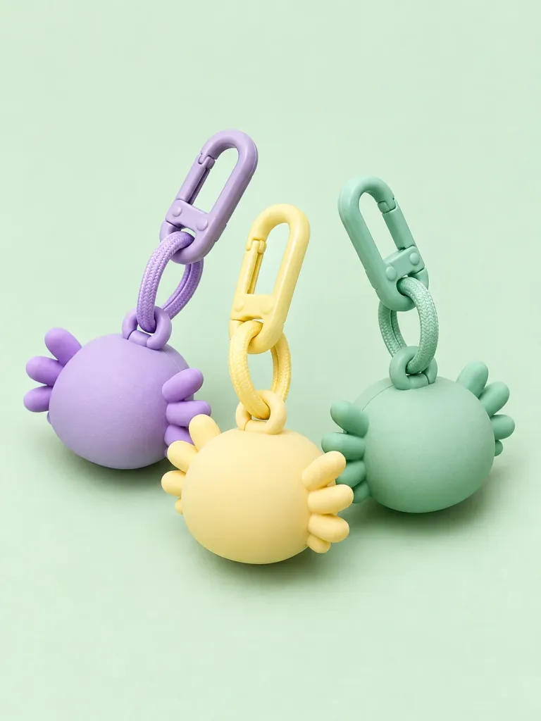 Axolotl Zip Pulls — Set of 3, back view