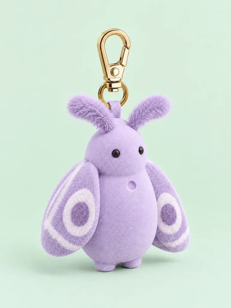 Moth Wing Charm in Lilac