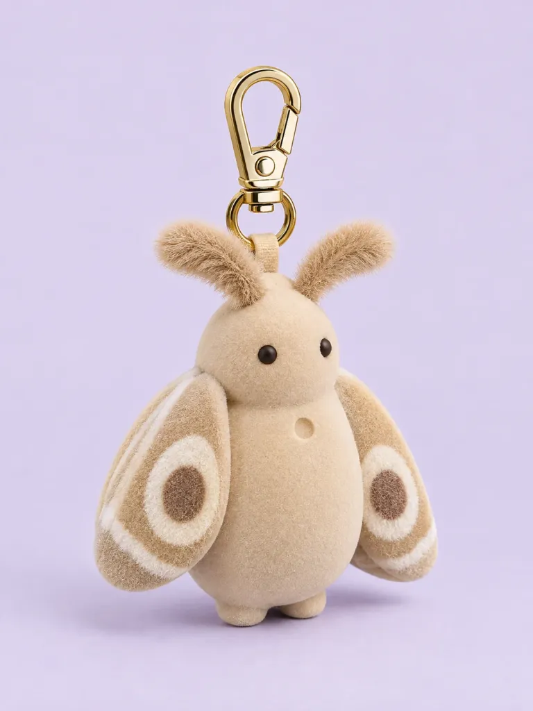 Moth Wing Charm in Putty, front view