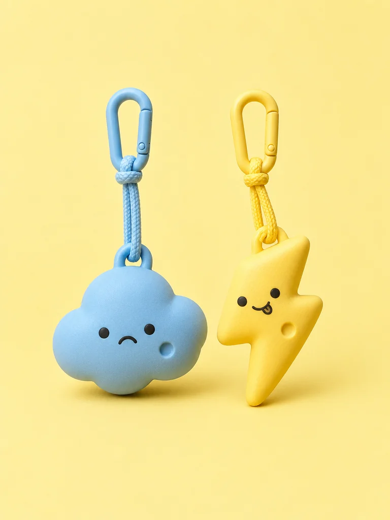 Cloud & Bolt Charm Set — Set of 2, front view