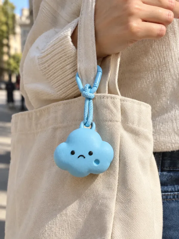 Cloud & Bolt Charm Set — Set of 2 on a desk