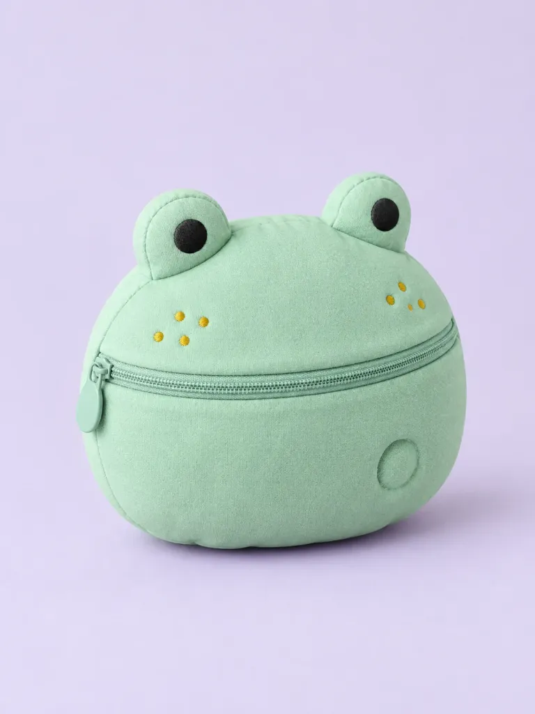 Frog Mouth Pouch en Menthe, vue de face