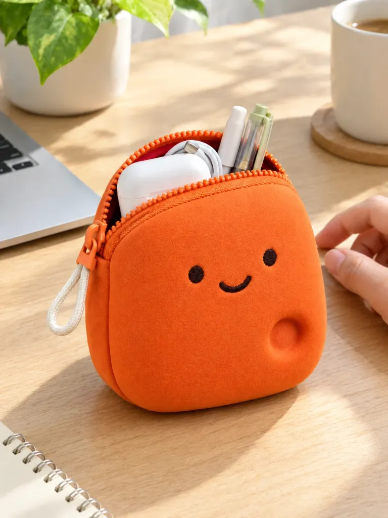 Glob Pouch on a desk