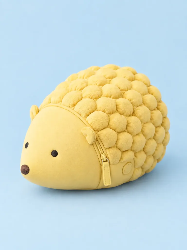 Hedgehog Quilt Pouch in Butter